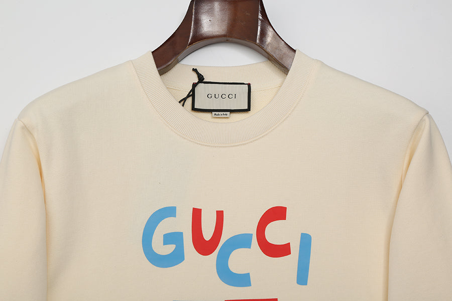 GUCCI FELPA GIROCOLLO BIANCO SPORCO