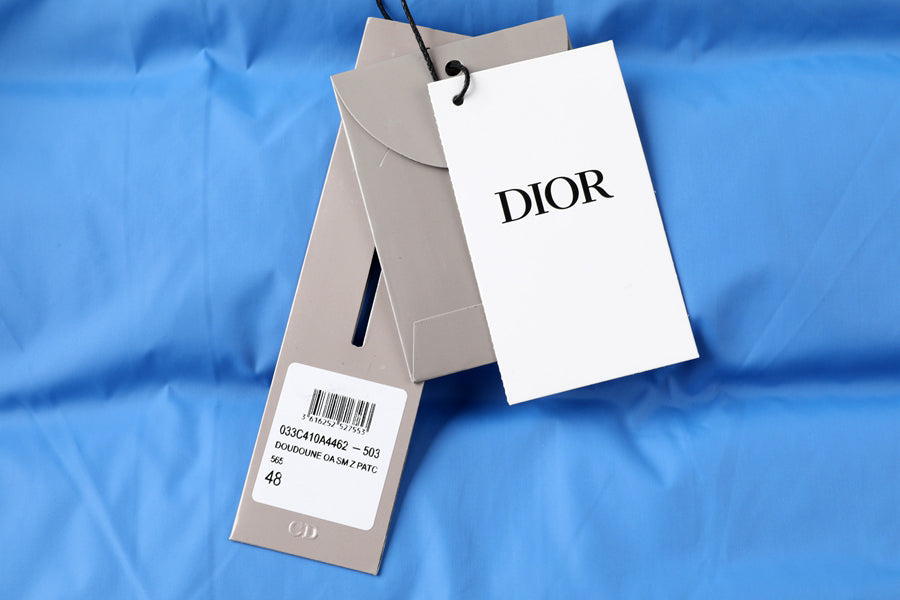 DIOR PUFFER LIGHT BLU LOGO