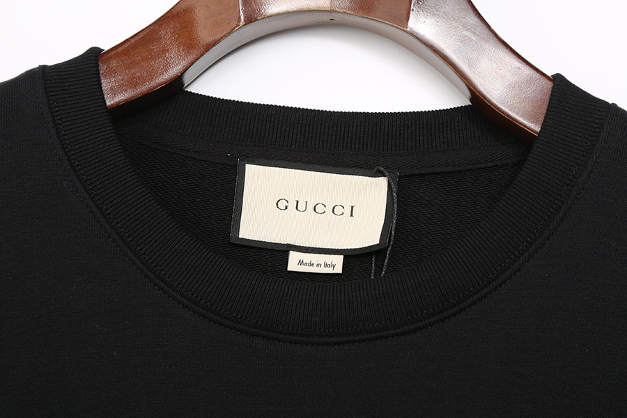 GUCCI FELPA GIROCOLLO LOGO NERO