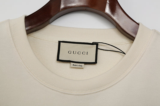 GUCCI FELPA GIROCOLLO LOGO BIANCA